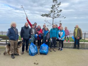 Volunteers at the Killiney Beach Clean held on 11 February 2023