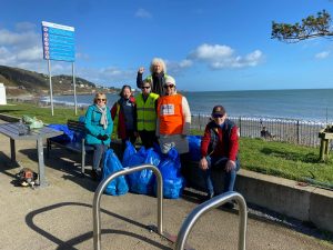 Volunteers at the Killiney Beach clean-up 22 February 2025